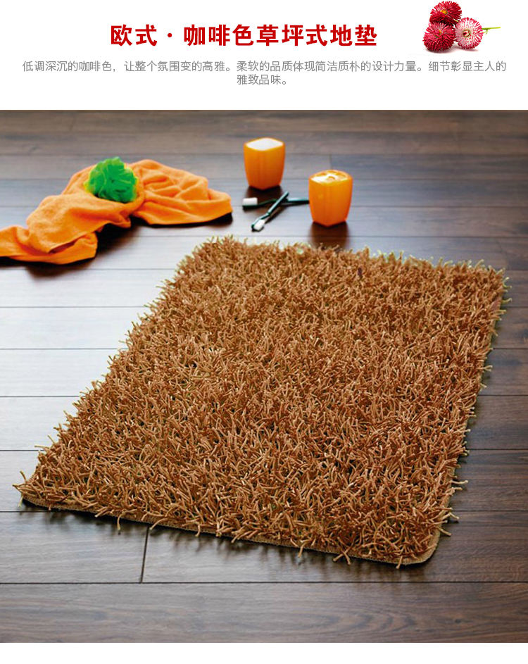 
                                        【京东超市】德国瑞德 RIDDER 草坪式地垫 门口玄关通用 咖啡色 60*90cm 733308                