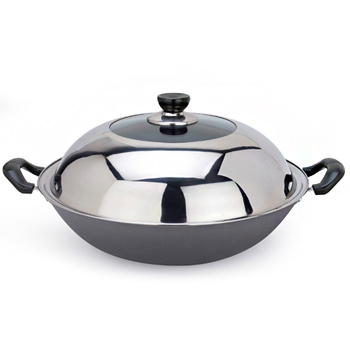 
                                        美厨（maxcook）精铸铁锅36cm TG-136（带盖 可用电磁炉 无涂层 可用铁铲）                