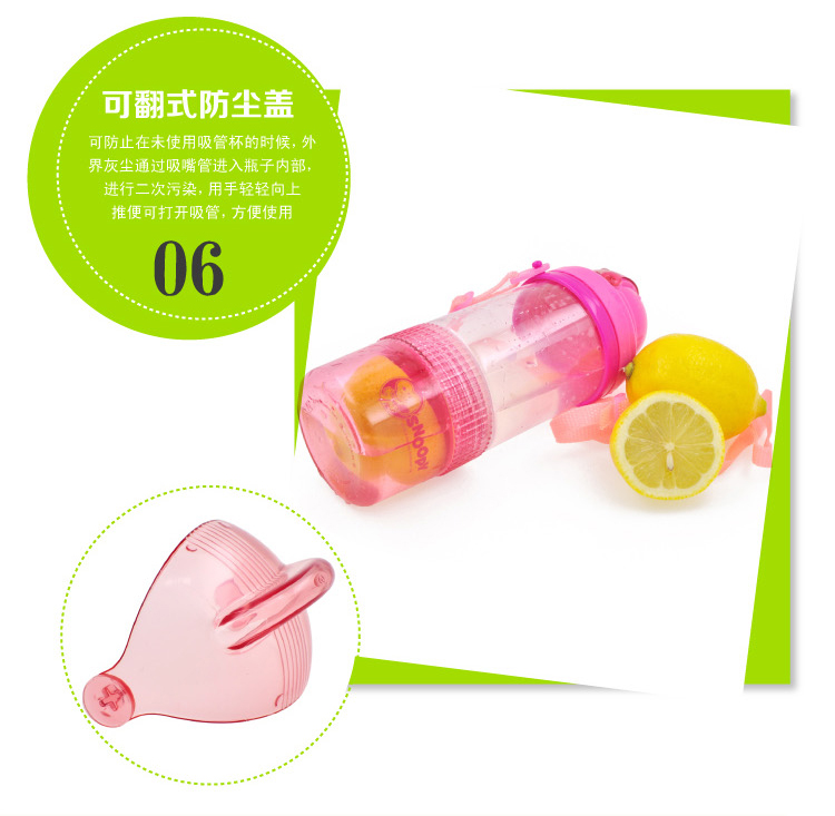 史努比（SNOOPY） 水果杯 儿童吸管柠檬杯 红色 480ml SP-2648-2