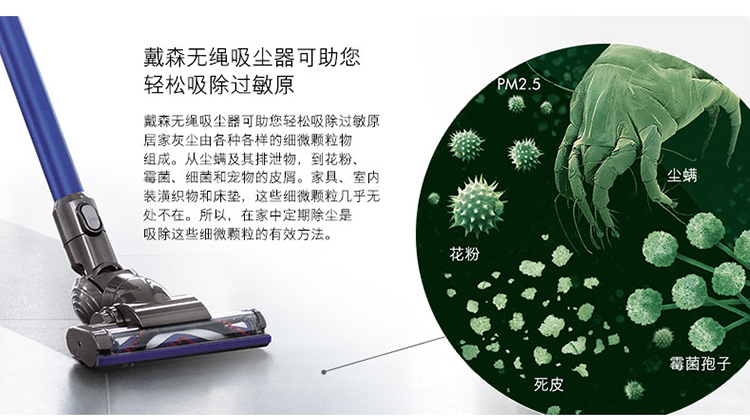戴森(Dyson) 吸尘器 手持式家用无线无绳 DC45motorhead