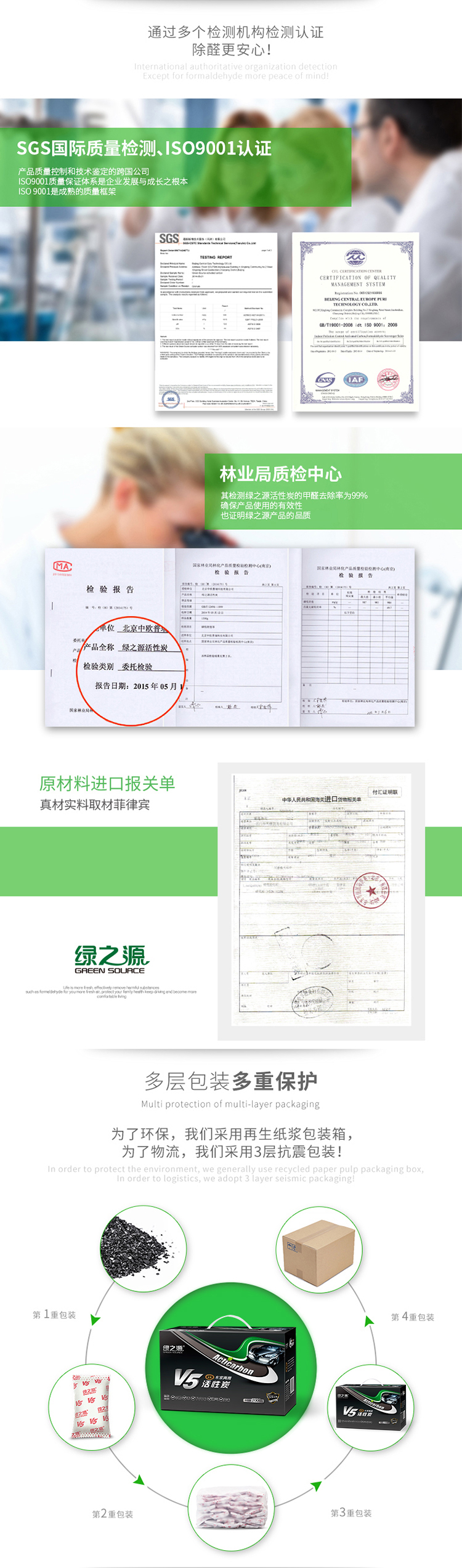 
                                        
                                                            绿之源 2000gV5精英活性炭包 新汽车内除臭去异味家用装修吸去除甲醛清除剂防潮碳包除烟味除味剂竹炭包                