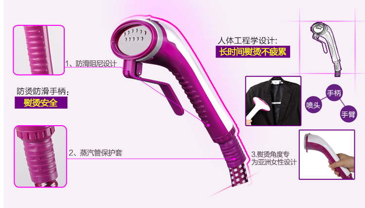 
                                        海尔（Haier）挂烫机 2.4L 双杆6档 双排11孔 蒸汽挂式 家用手持HGS-2417                