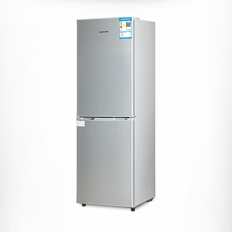 创维（Skyworth）160升双门冰箱 金属无痕面板 快速冷冻 节能实用型冰箱（炫银）BCD-160-京东