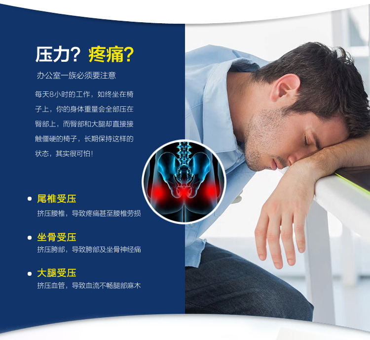 安泊（angbo）ZD-04 慢回弹记忆棉坐垫 汽车坐垫 办公室椅垫 卡其色