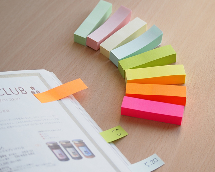 n次贴(stickn) 四色荧光色纸标示便条 大小册 8条入