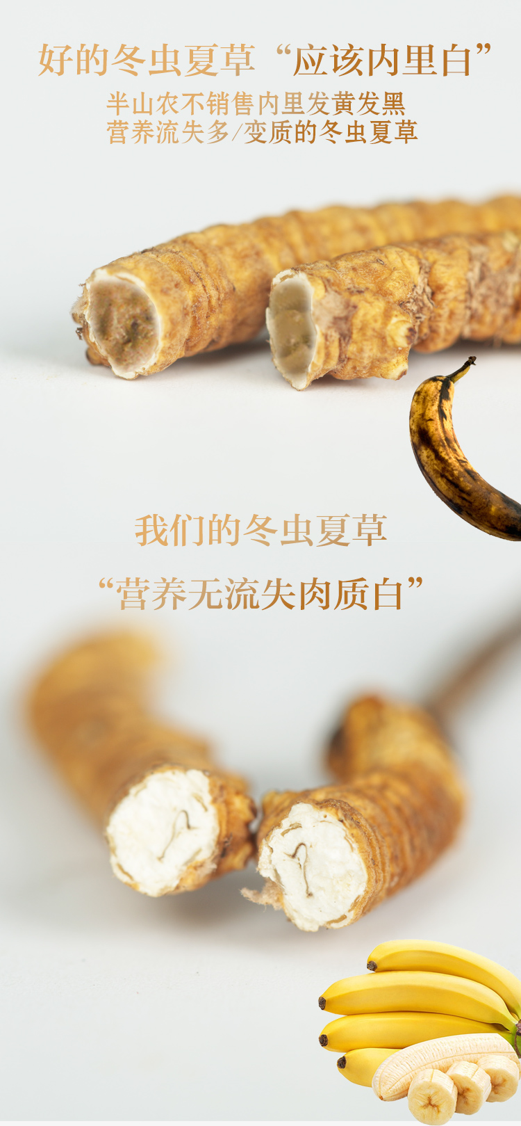 半山农 冬虫夏草 精选品质 5条/克 西藏那曲高海拔野生虫草-京东