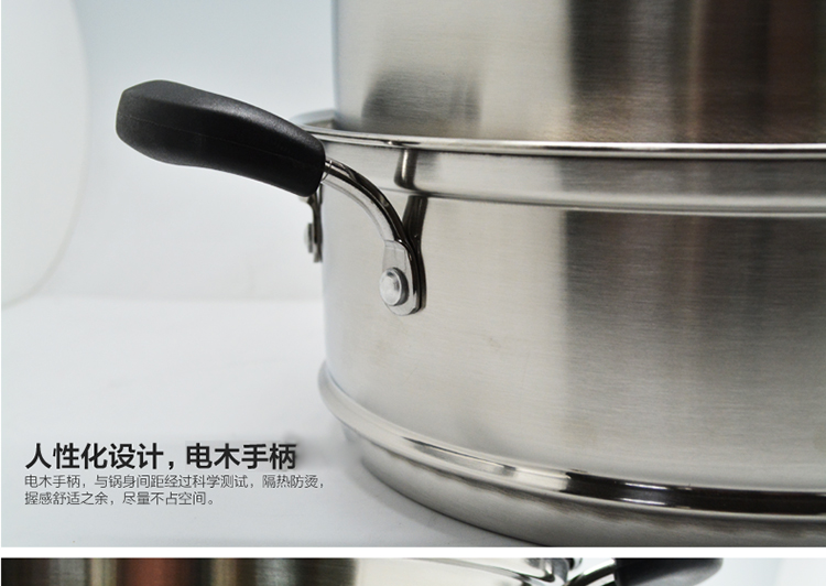 宜利客(iLike)  蒸锅 不锈钢复底大容量多用双层蒸煮锅28cm LK6202