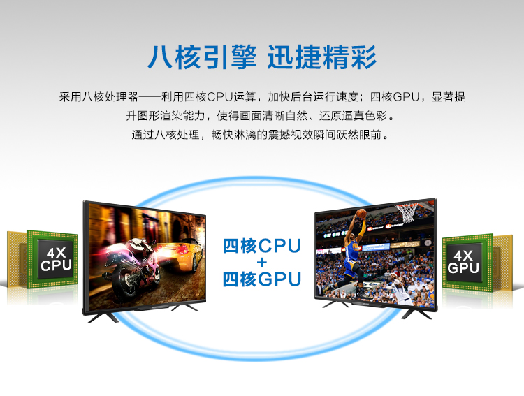 飞利浦（PHILIPS）42PUF6056/T3 42英寸 4K超高清智能电视（黑色）