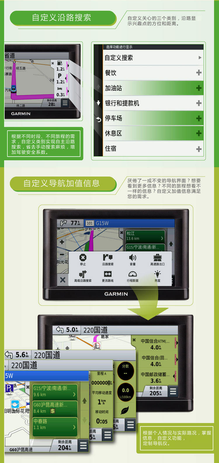 
                                        GARMIN 导航仪 NuviC255 5英寸3D路口图 高德地图                