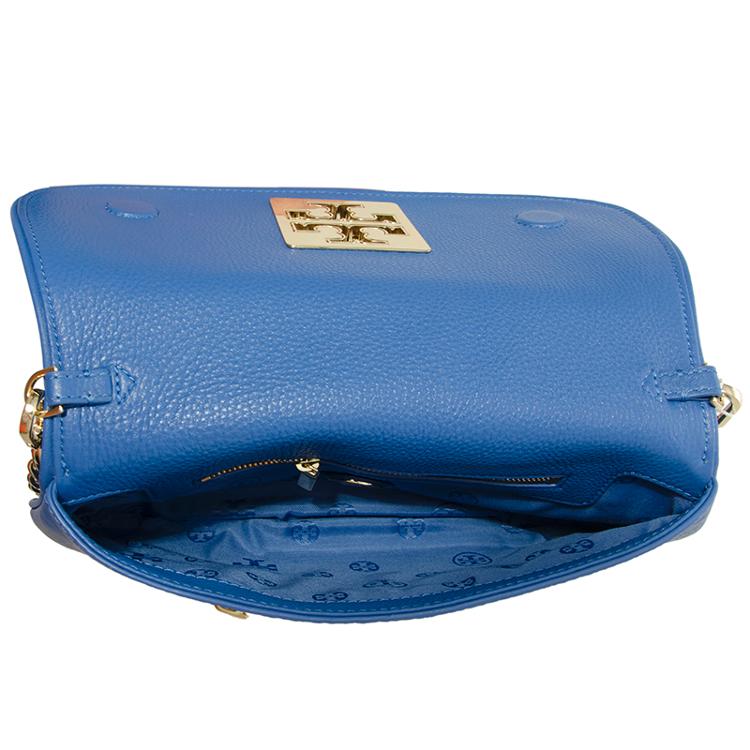 伯奇女士单肩斜挎包】托里·伯奇 tory burch 奢侈品 tb女包 蓝色牛皮