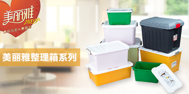 
                                        美丽雅 芙拉滑轮整理箱 中号38L带盖 2只装 HC058675                