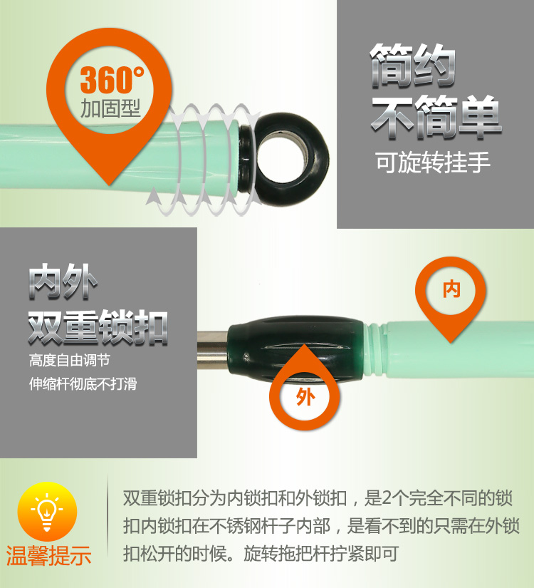
                                                                                利临 平板大拖把工业用酒店大堂商场尘推大号拖布排拖60cm棉纱不锈钢杆拖把                
