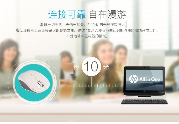 惠普（HP）X3300 无线鼠标 白色