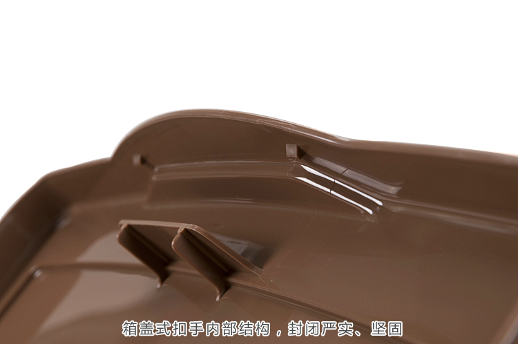 
                                        禧天龙Citylong 塑料床底收纳箱特大号衣物整理床下滑轮储物箱 卡其色54L 6073                