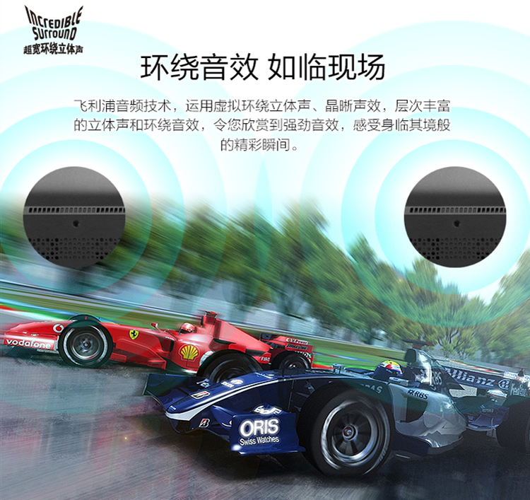 飞利浦（PHILIPS）55PFF3655/T3 55英寸 全高清LED液晶电视（黑色）