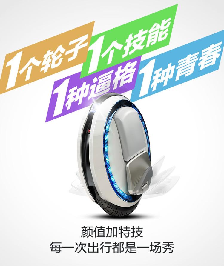 Ninebot One 九号单轮自平衡车 电动独轮车 代步体感车 智能电动车（C+白色）