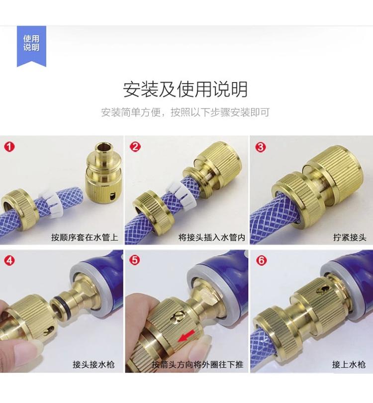 
                                                                                车旅伴高压家用洗车水枪套装 庭院清洗喷枪园艺浇花水枪 全铜喷枪头 无水管套装 蓝色 HQ-C1198                