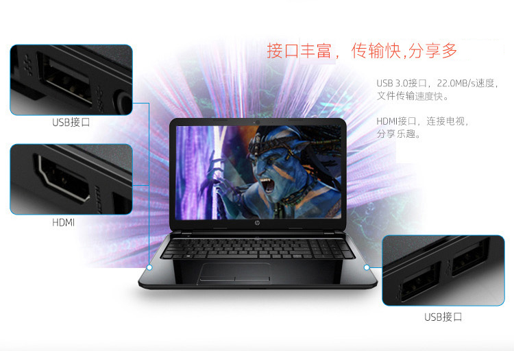 惠普（HP）轻薄系列 HP 15-r239TX 15.6英寸笔记本电脑（i5-5200U 4G 500G GT820M 2G独显 win8.1）金属灰