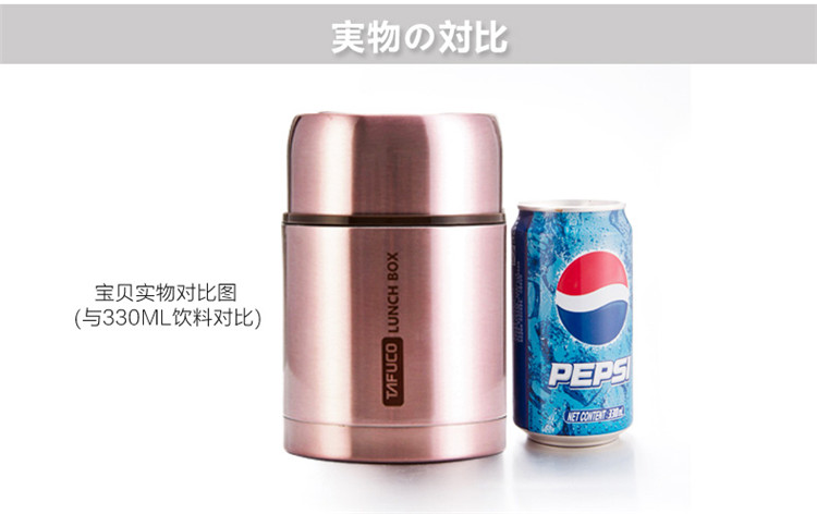 
                                        
                                                            泰福高（TAFUCO）焖烧壶 304不锈钢焖烧杯保温粥桶焖烧罐 赠保温包 T-2005 褐色 1.0L                
