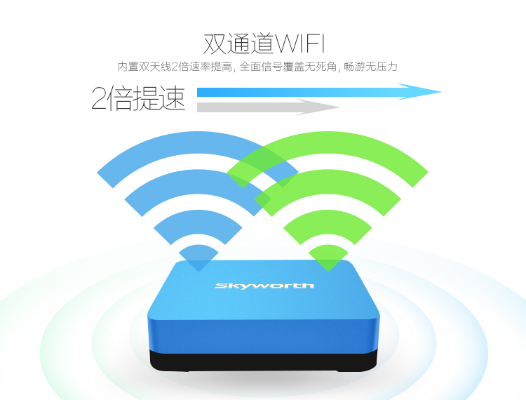 创维（Skyworth）i71S 爱奇艺4K超清盒子 四核 网络电视机顶盒 安卓智能高清播放器 钛黑