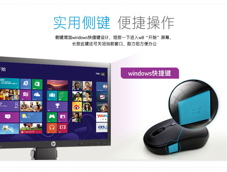 惠普（HP）FM710 无线鼠标 黑色