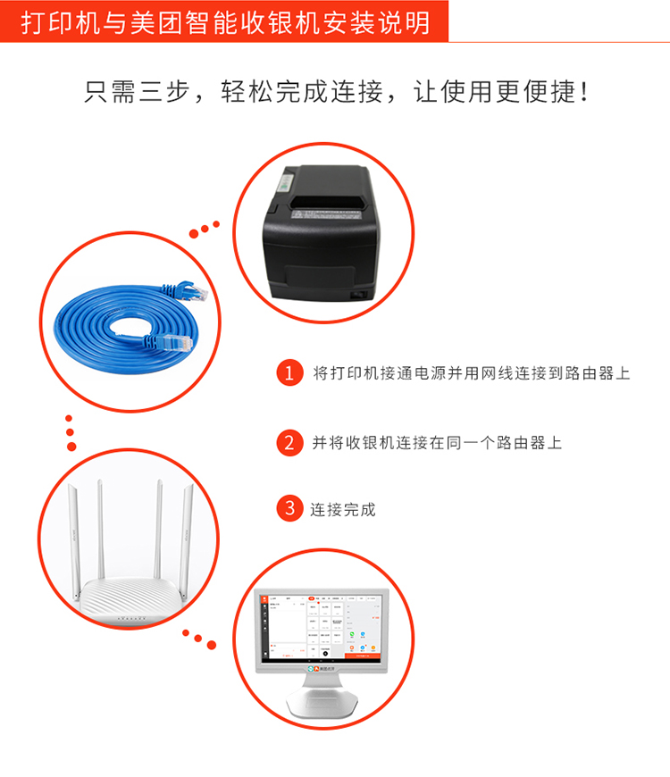 美团点评 后厨打印机80mm 热敏打印机  以太网接口 厨房...-京东