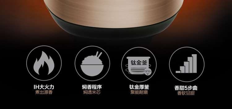 美的（Midea）电饭煲 WFZ4000XM 4L/4升 云智能IH家用电饭锅 巧克力