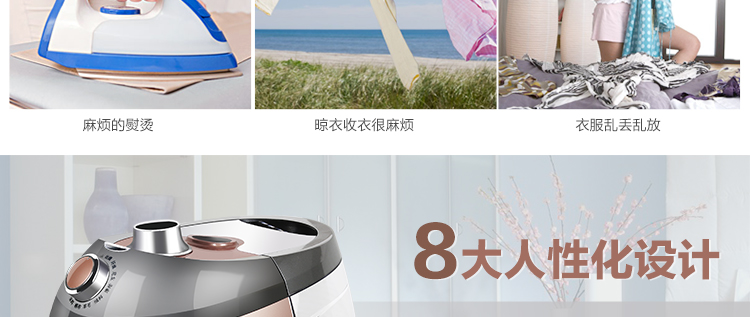 海尔（Haier）挂烫机 HGS-2510单杆香槟金蒸汽挂烫机10档2.5L