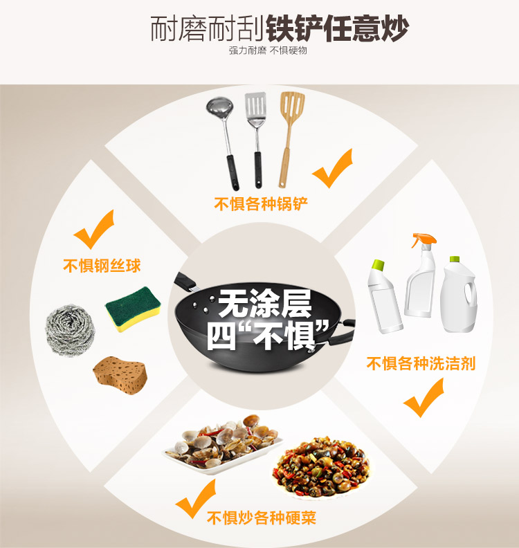
                                        爱仕达 锈不了新3代旋风聚能少油烟炒锅LX8330E 健康铸铁锅生铁锅炒菜锅电磁炉锅具送铁铲                