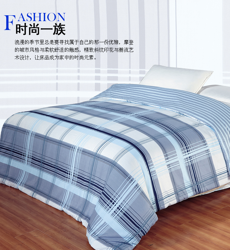 
                                        艾薇 床品家纺 双人被罩单件纯棉被套200*230（信天游）                