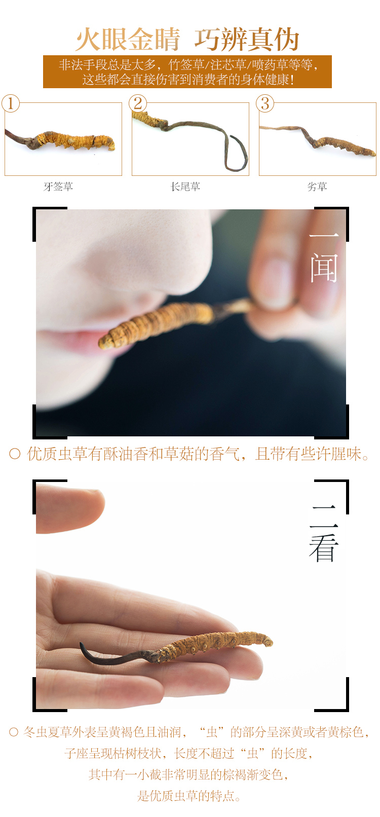 半山农 冬虫夏草 精选品质 3条/克 西藏那曲高海拔野生虫草-京东