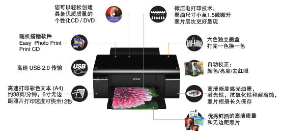 
                                        爱普生（EPSON） Stylus Photo R330 高品质商务照片打印机                