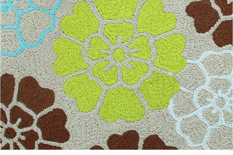 
                                        富居(FOOJO)手工编织防滑地垫门垫进门垫50*80cm花红                