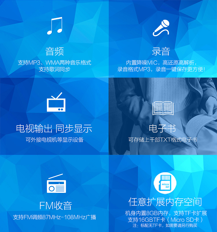 月光宝盒 MP5 5906 5英寸mp3播放器 MP4高清触摸屏mp4 超薄便携英语学习视频机MP5 8G白色
