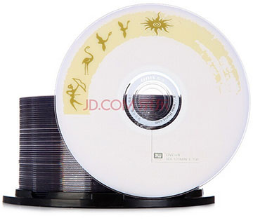 
                                                                                紫光（UNIS）DVD+R光盘/刻录盘 天语系列 16速4.7G 桶装50片                