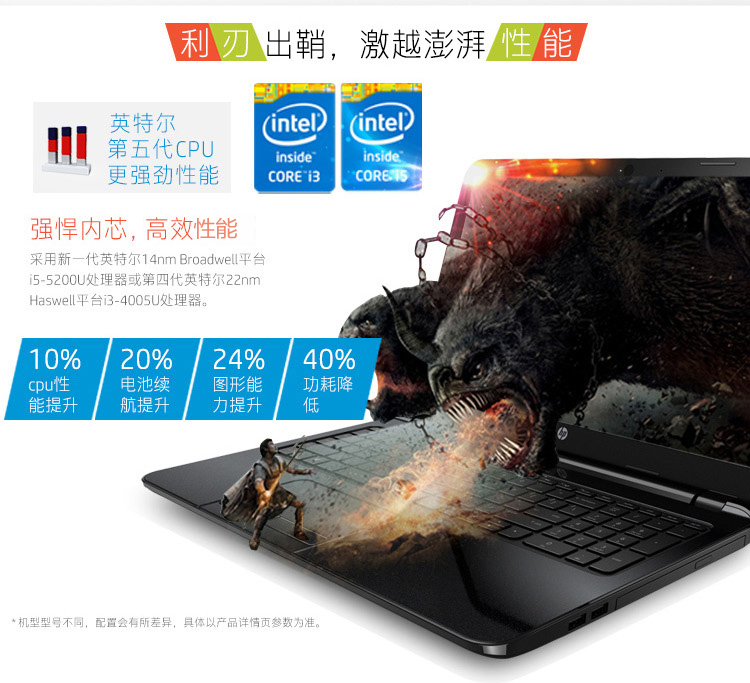惠普（HP）轻薄系列 HP 15-r239TX 15.6英寸笔记本电脑（i5-5200U 4G 500G GT820M 2G独显 win8.1）金属灰