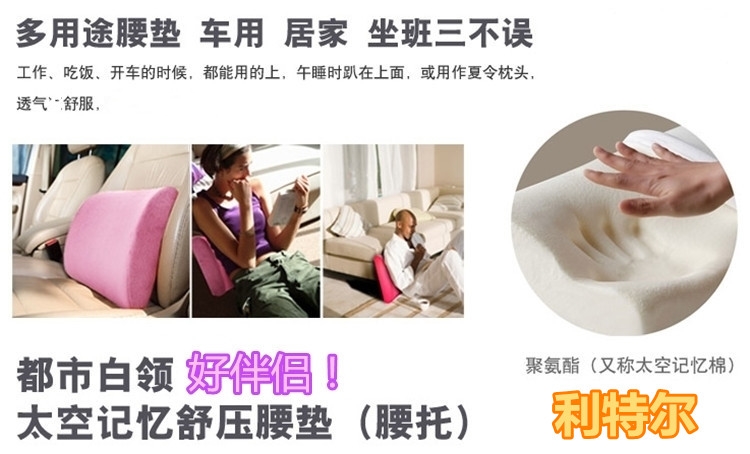 利特尔 三明治透气靠垫 腰靠/车家两用护腰垫/网眼靠背垫 米黑色