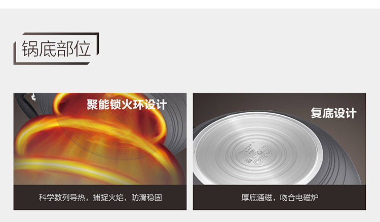 
                                                            爱仕达 32CM火龙眼新不粘聚能无油烟炒锅WG8332EHL 升级技术健康不粘锅具                