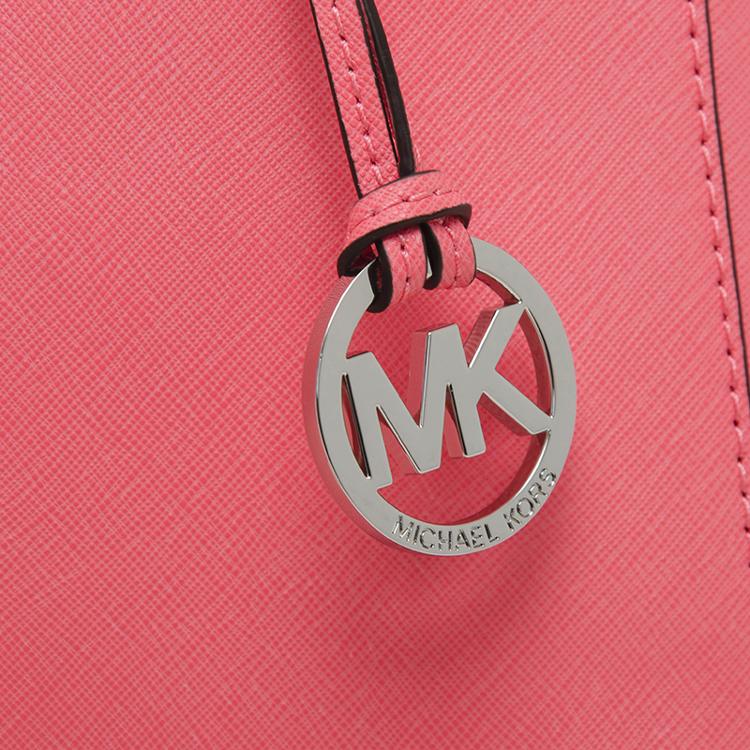 michael kors 迈克·科尔斯 女士珊瑚红牛皮小号手提单肩包 30f4ssus