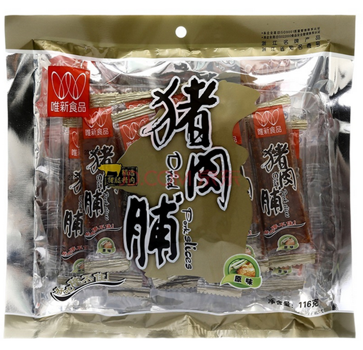 【京东超市】唯新 休闲零食 原味猪肉脯猪肉干 116g独立包装