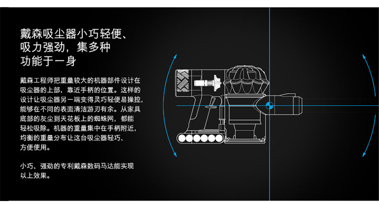 戴森(Dyson) 吸尘器 手持式家用无线无绳 DC45motorhead