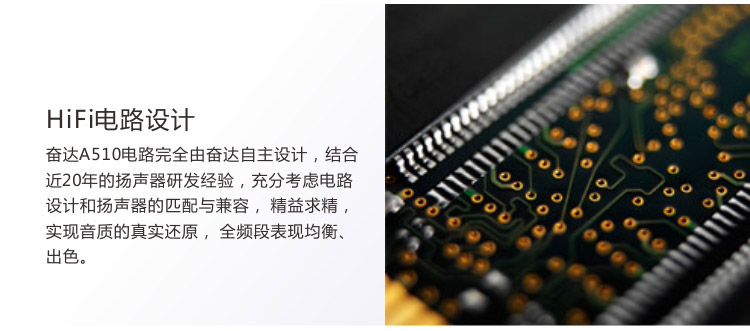 奋达（F&D） A510 6.5英寸超大低音炮 HIFI电路设计的 2.1多媒体音箱