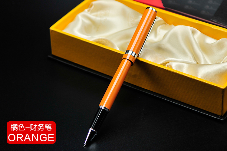 毕加索（pimio）ps-609钢笔 财务笔/墨水笔 宝珠笔/签字笔可选 橙黄铱金笔