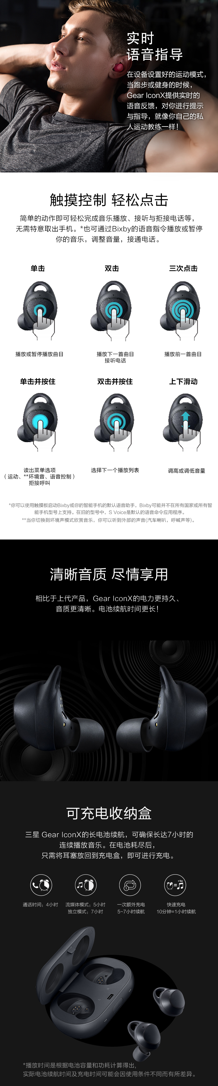 三星gear Iconx 18升级款 三星 Samsung Gear Iconx 18升级款真无线蓝牙运动耳机黑色入耳式智能监测智能语音独立音乐播放 行情报价价格评测 京东