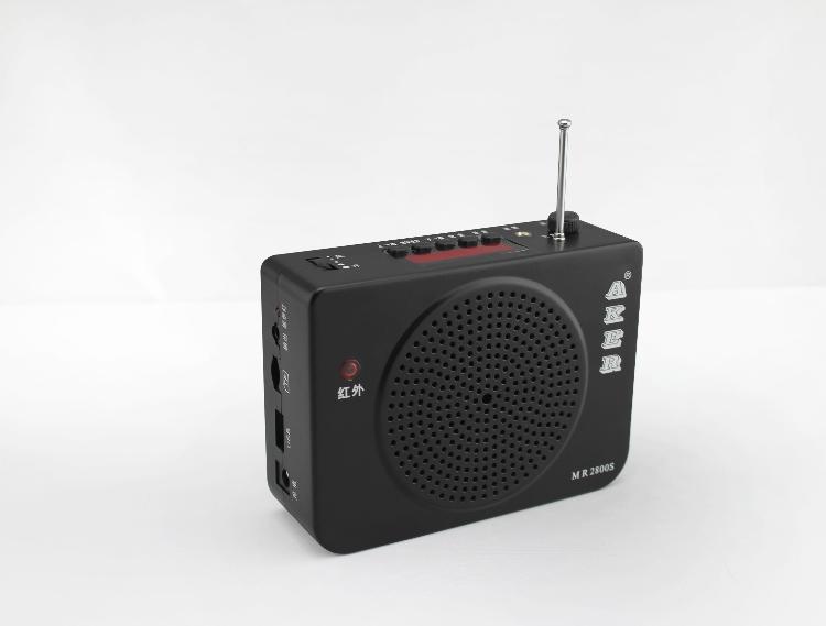 
                                        爱课(AKER)MR2800S音响教学腰挂式唱戏机喊话器小蜜蜂可遥控多功能扩音器(黑色)                