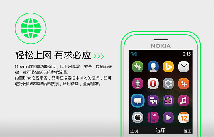 诺基亚(NOKIA) 215 DS (RM-1110) 黑色 移动联通2G手机 双卡双待