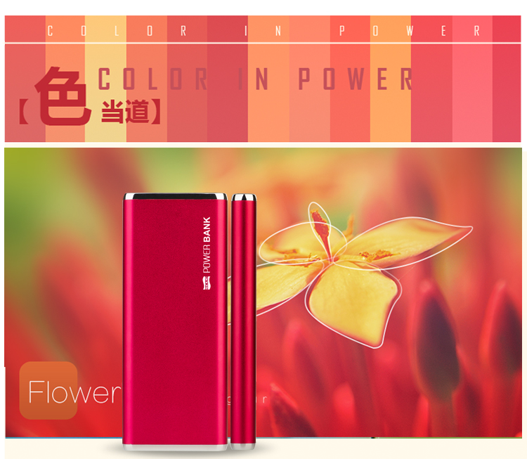飞毛腿 10000毫安 移动电源/充电宝 聚合物 双USB输出 M100 酒红色