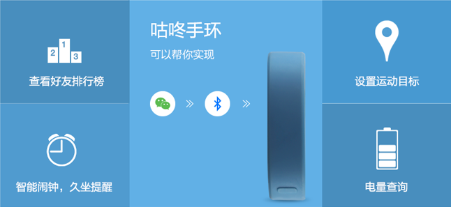 咕咚（Codoon） HB-B021 蓝牙4.0 智能手环2（微信版） 黑色
