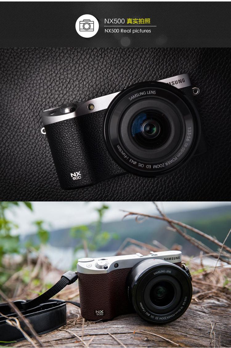 三星 (SAMSUNG) NX500 4K摄像 微型单电套机（18-55mm 内置16G）黑色 （NX经典高端款）