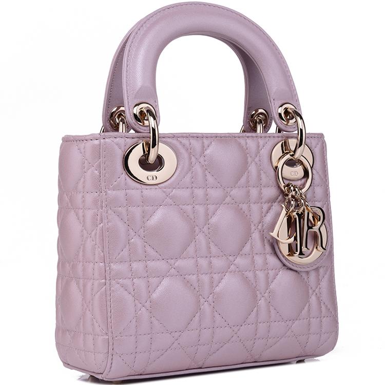 【迪奥女士粉色牛皮手提单肩斜挎包】dior 迪奥 女士粉色牛皮手提单肩